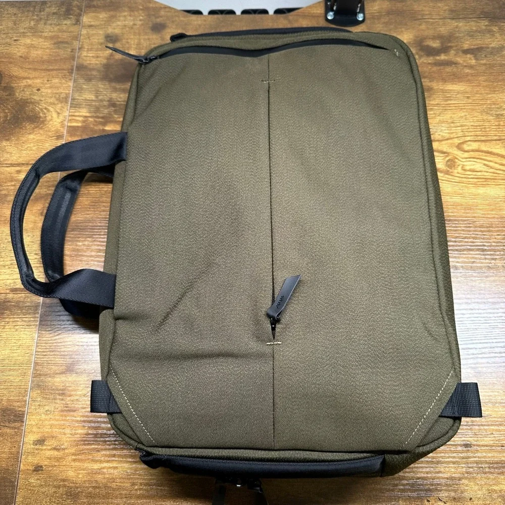 Alpaka Elements Tech Brief Pro Olive Green 3-Way Laptop Bag Backpack Messenger